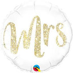 Mrs és Mr fehér fólia lufi
