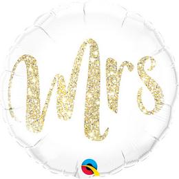 Mrs és Mr fehér fólia lufi