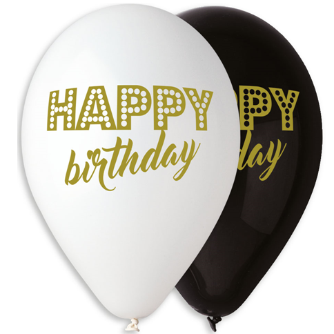 Happy Birthday fekete-fehér