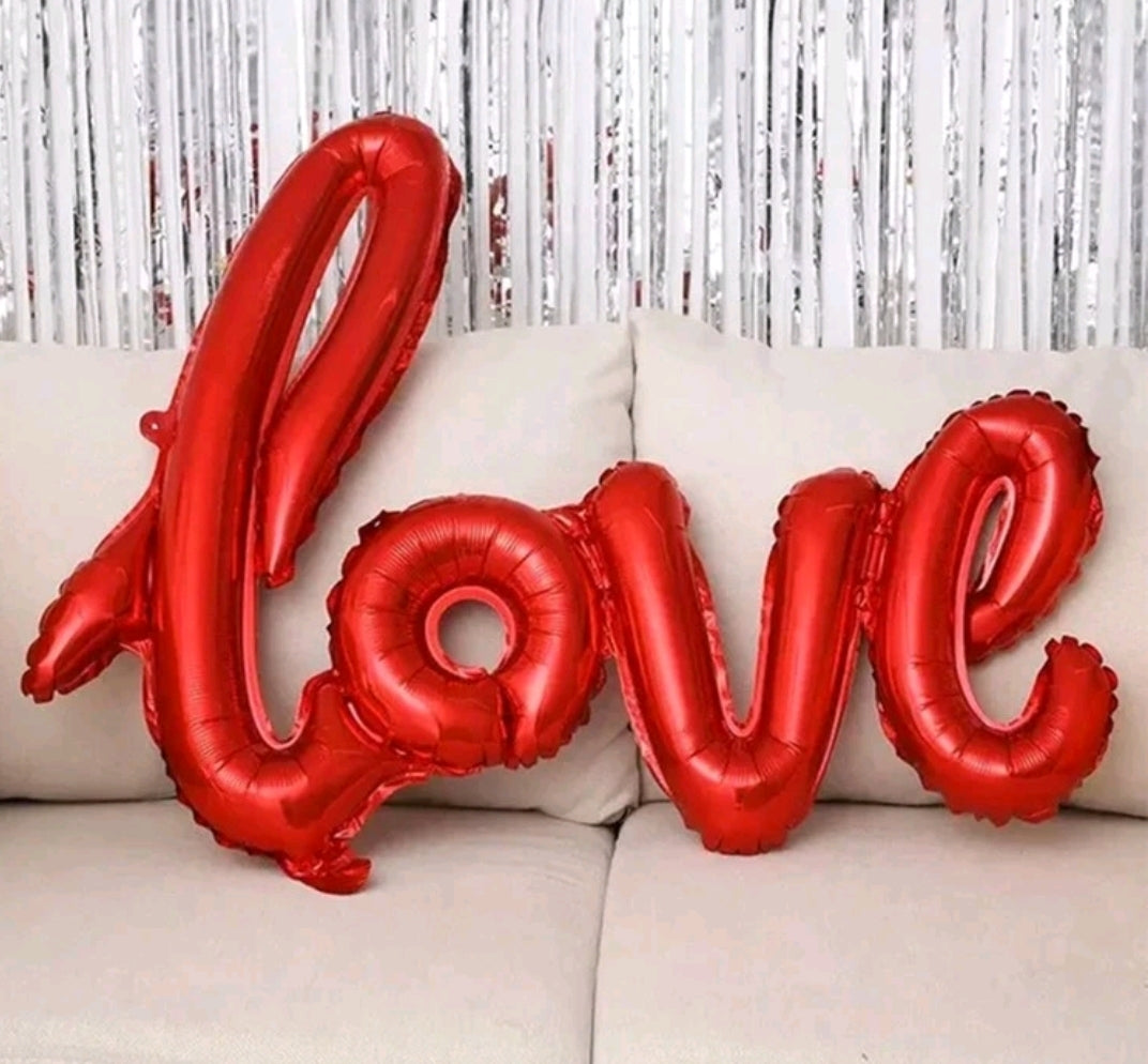 Love felirat piros