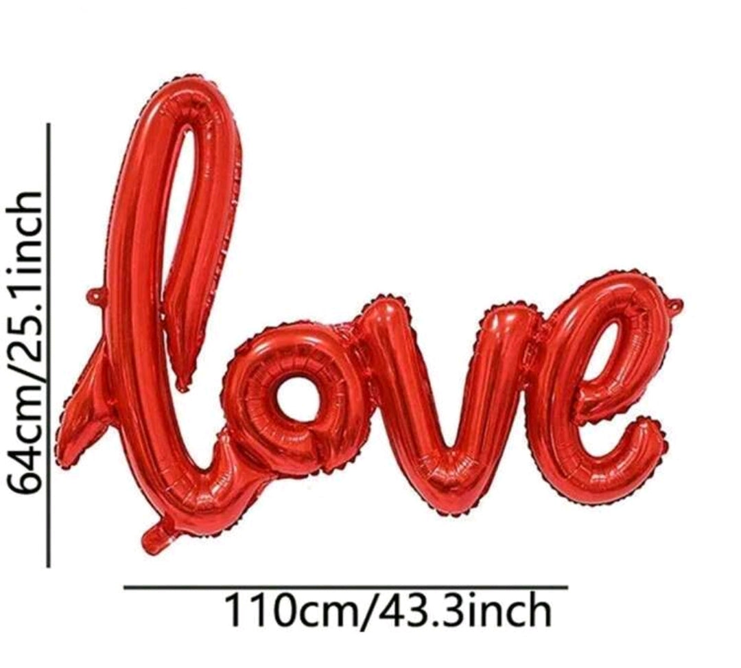 Love felirat piros