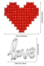 Szív háttér Love felirattal