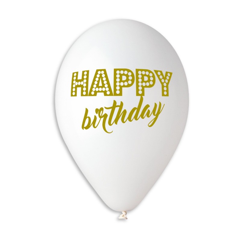 Happy Birthday fekete-fehér