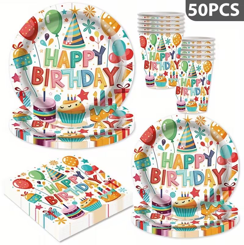 Happy Birthday Színes party csomag