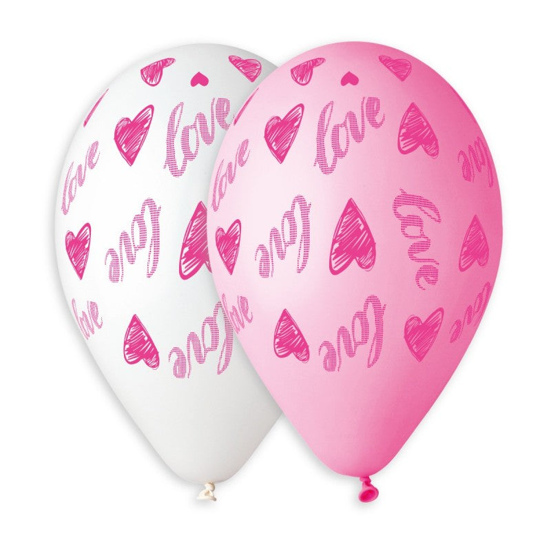 Love szívekkel pink