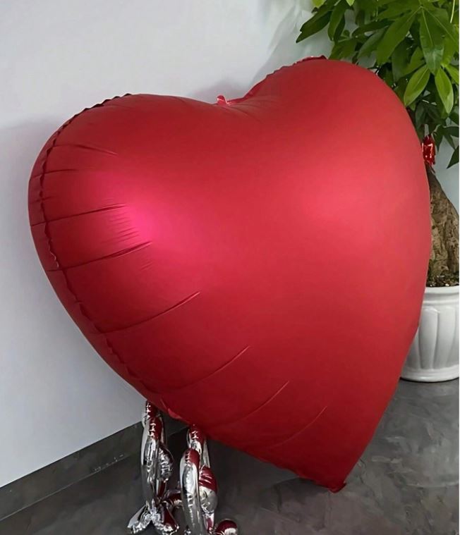 60cm-es NAGY piros szív